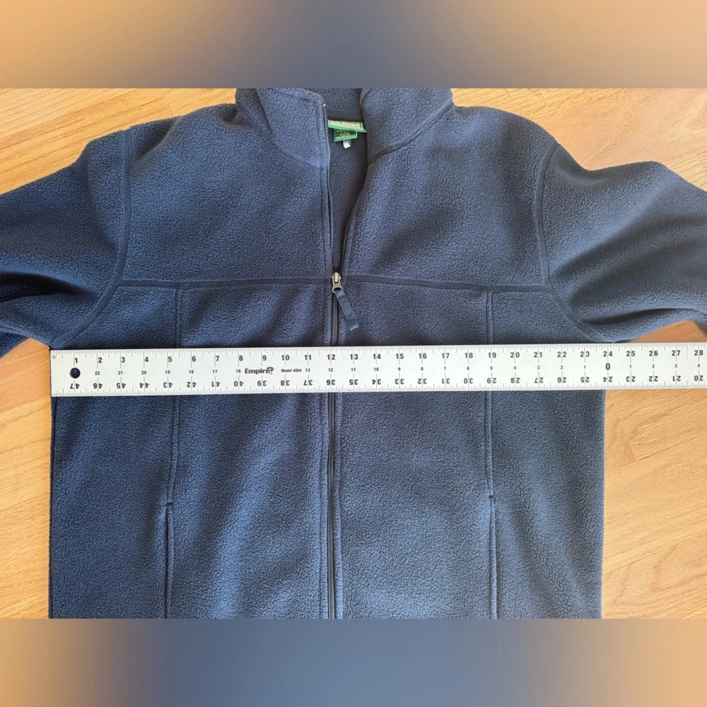 L.L. Bean Men's Large Navy Fleece Jacket - Picture 5 of 12
